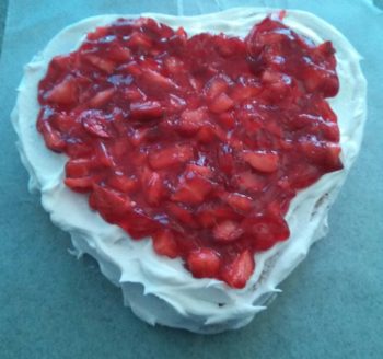 Strawberry Heart Cake